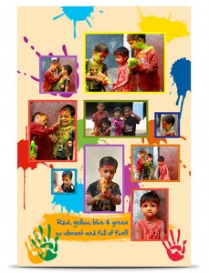Holi Photo Collage Poster
